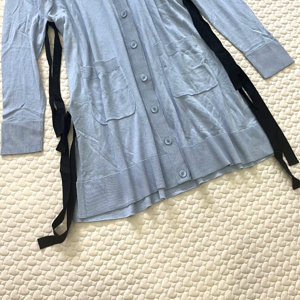 NWOT $650 Maison Margiela Women's Side Bow Wool Blend Cardigan Sweater Sz L MM6 - Picture 6 of 9